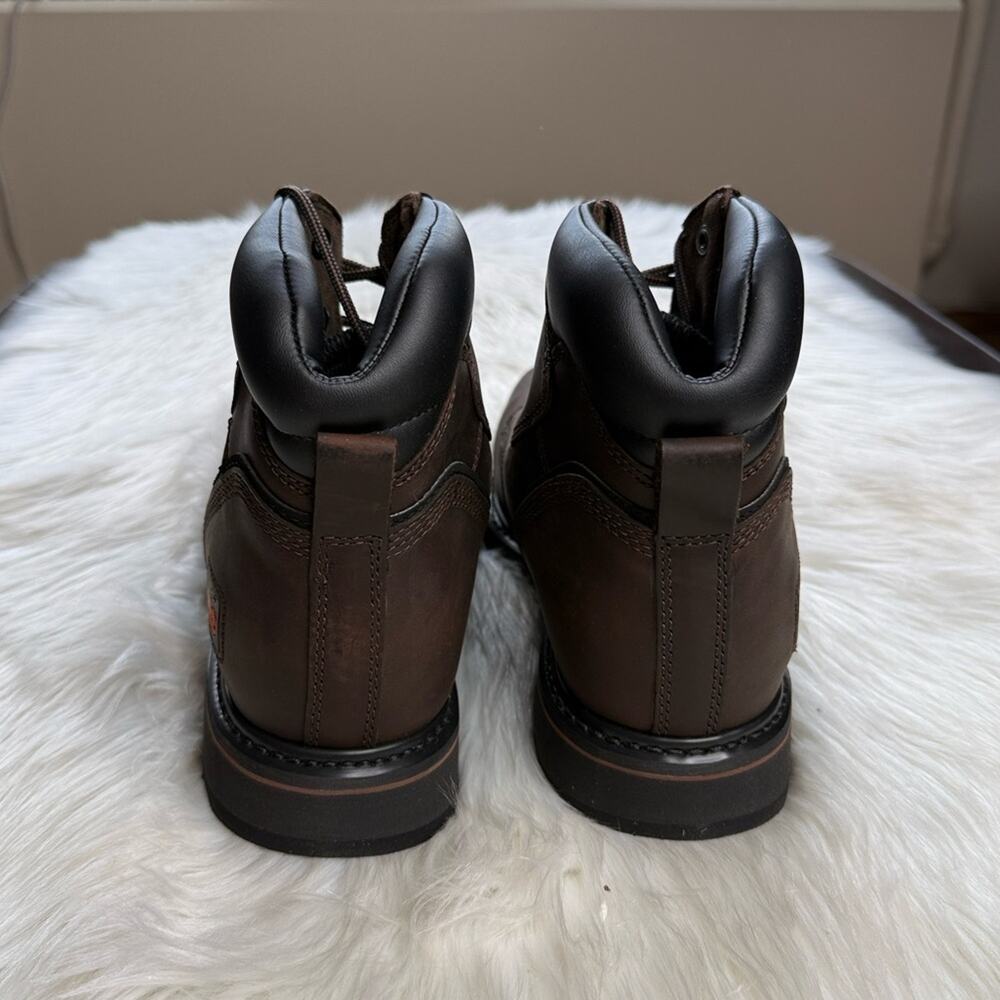 Timberland PRO Pit Boss 6” Dark Brown Leather Steel Toe Boots - Picture 5 of 7